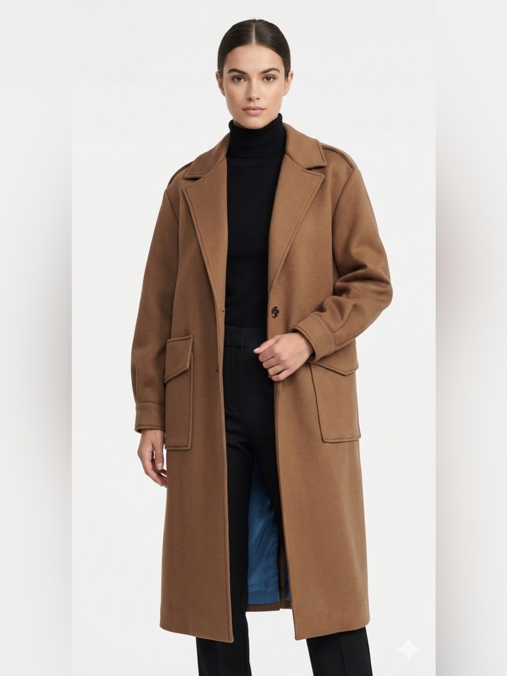 Angela Davis neoprene overcoat